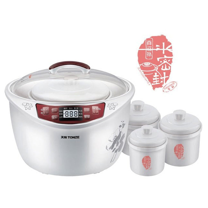天际TONZE DGD32-32BG 隔水电炖盅白瓷3+1