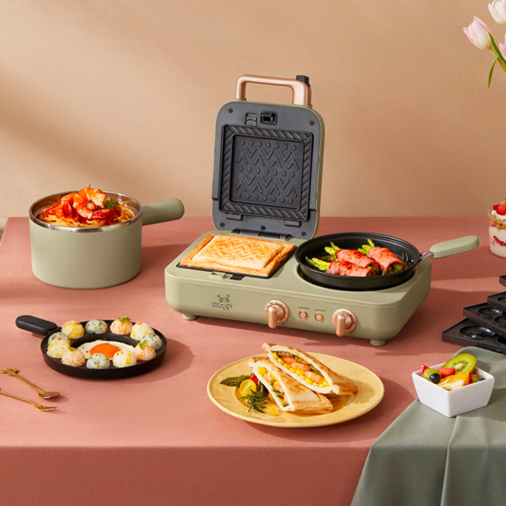 小浣熊 DSL-A13N1 多士炉早餐机 多功能快煮早餐机