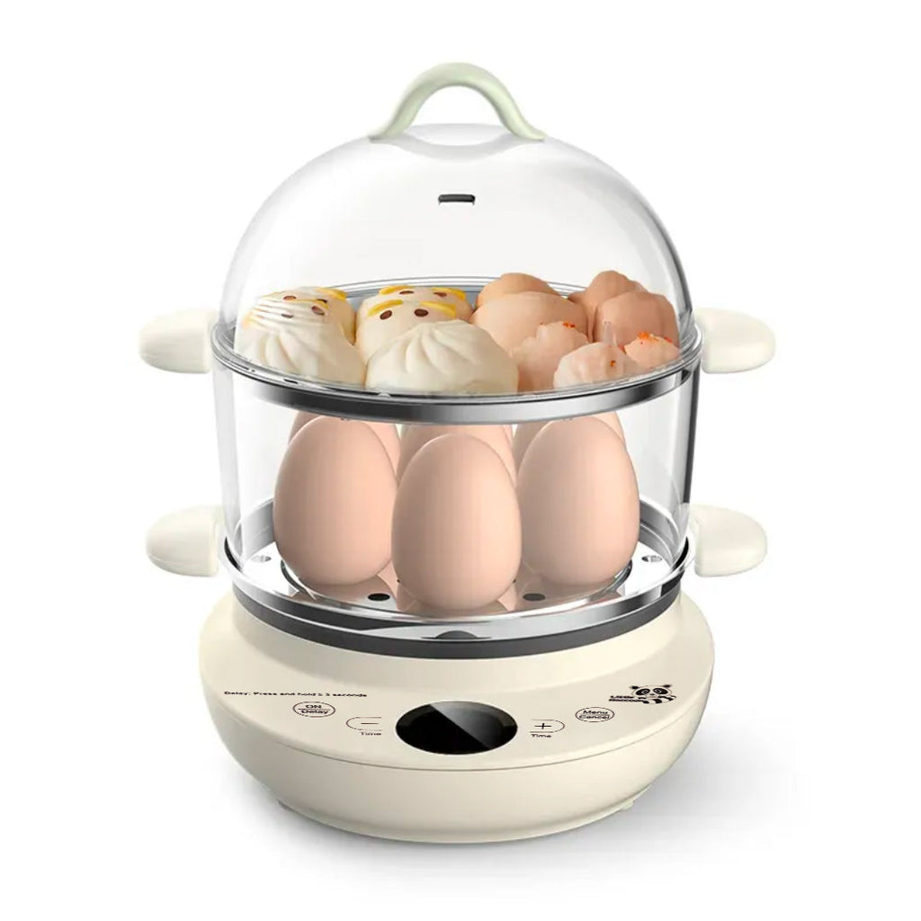 小浣熊 ZDQ-B14V2 双层触控煮蛋蒸煎锅