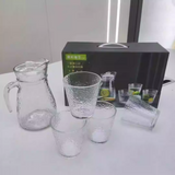 奥莉维水具5件套 1050ml+245ml*4 (1壶4杯) Glass Water Jug Set
