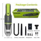 UOKIER 多功能便携式可充电吸尘器 绿色