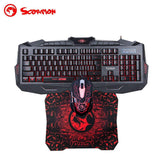 Marvo-Tech Scorpion系列 专业游戏套装 键盘+鼠标+鼠标垫 KM400+G1
