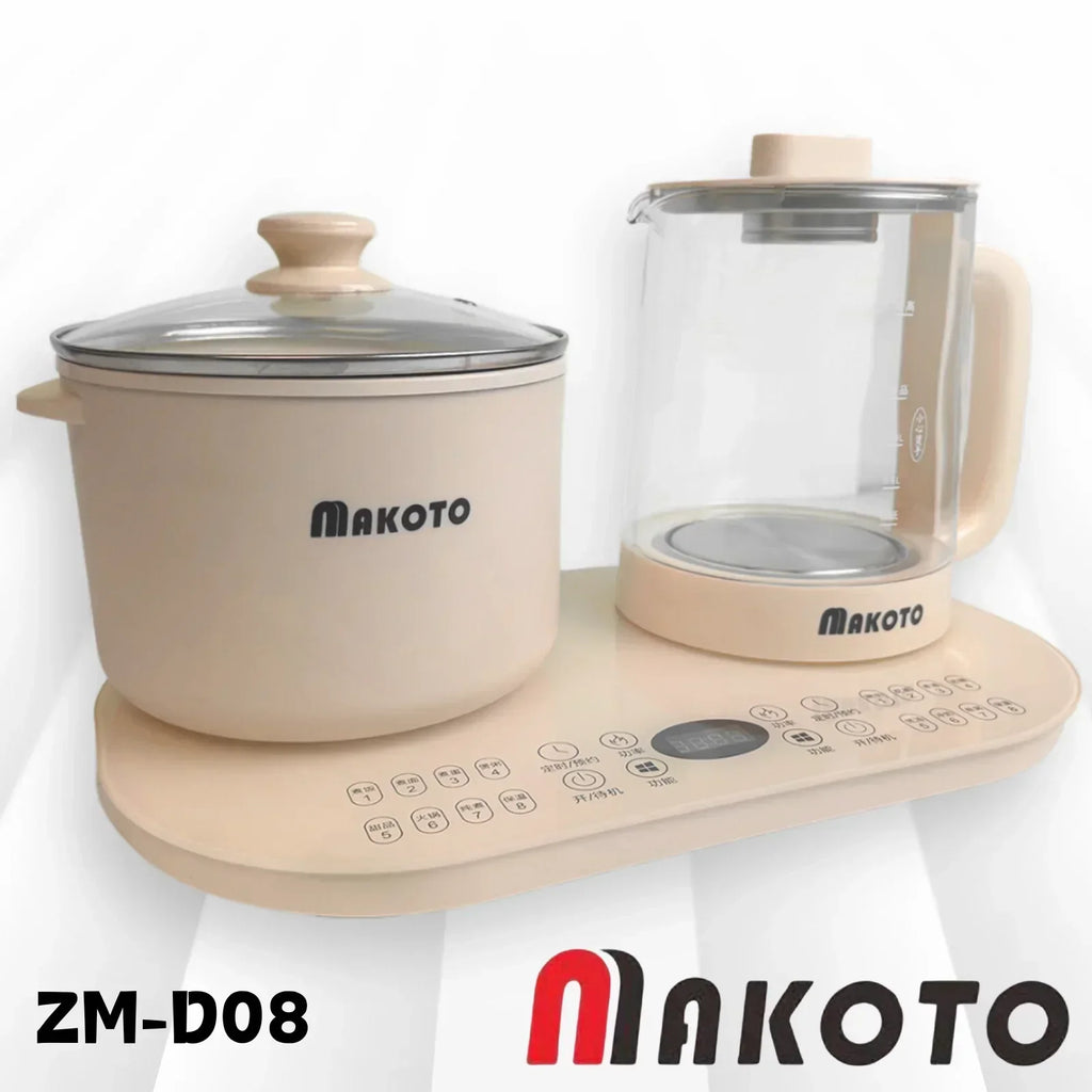 MAKOTO HF-ZMD08 养生壶+蒸煮锅 杏色