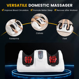 高强度滚轮指压腿足按摩器 白色 Shiatsu Foot Massager w/High Intensity Rollers