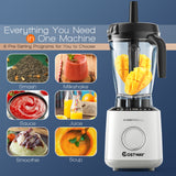 1500W 台面冰沙搅拌机，具有 10 种速度和 6 个预设程序 1500W Countertop Smoothies Blender with 10 Speed and 6 Pre-Setting Programs