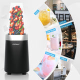 1000W 6叶片设计便携式搅拌机-黑色 1000W Portable Blender with 6-Blade Design-Black