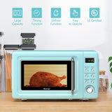 700W复古台面微波炉5微功率自动烹饪功能-绿色 700W Retro Countertop Microwave Oven with 5 Micro Power and Auto Cooking Function-Green