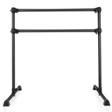 4 英尺便携式双人独立式芭蕾舞伸展-黑色 4 Feet Portable Double Freestanding Barre Dancing Stretching-Black