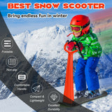 带手柄的 1 人雪地滑板车 - 红色 1-Rider Snow Scooter with Grip Handle-Red