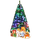 6 英尺预亮光纤人造圣诞树，带 617 个树枝尖 6 Feet Pre-lit Fiber Optic Artificial Christmas Tree with 617 Branch Tips