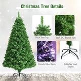 6 英尺预亮光纤人造圣诞树，带 617 个树枝尖 6 Feet Pre-lit Fiber Optic Artificial Christmas Tree with 617 Branch Tips