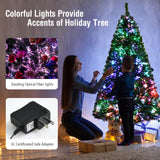 6 英尺预亮光纤人造圣诞树，带 617 个树枝尖 6 Feet Pre-lit Fiber Optic Artificial Christmas Tree with 617 Branch Tips