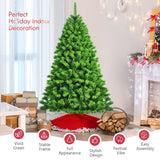 雪绒人造圣诞树带金属支架 - 7.5' Snow Flocked Artificial Christmas Tree with Metal Stand-7.5'