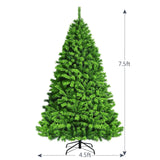 雪绒人造圣诞树带金属支架 - 7.5' Snow Flocked Artificial Christmas Tree with Metal Stand-7.5'