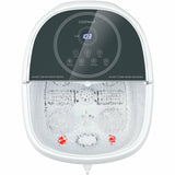 带 3 角度淋浴和电动滚轮的足部水疗浴缸按摩器 - 灰色 Foot Spa Bath Massager with 3-Angle Shower and Motorized Rollers-Gray