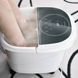 带 3 角度淋浴和电动滚轮的足部水疗浴缸按摩器 - 灰色 Foot Spa Bath Massager with 3-Angle Shower and Motorized Rollers-Gray