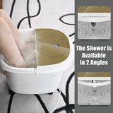 足部水疗按摩器带 3 角度淋浴和电动滚轮-咖啡 Foot Spa Bath Massager with 3-Angle Shower and Motorized Rollers-Coffee