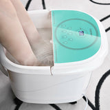 带 3 角度淋浴和电动滚轮的足部水疗浴缸按摩器 - 绿色 Foot Spa Bath Massager with 3-Angle Shower and Motorized Rollers-Green