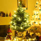 24 英寸桌面杉木人造圣诞树带 LED 灯 24 Inch Tabletop Fir Artificial Christmas Tree with LED Lights