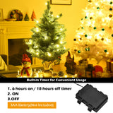 24 英寸桌面杉木人造圣诞树带 LED 灯 24 Inch Tabletop Fir Artificial Christmas Tree with LED Lights