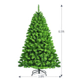 雪花人造圣诞树带金属支架 - 6.5' Snow Flocked Artificial Christmas Tree with Metal Stand-6.5'