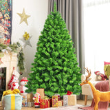 雪花人造圣诞树带金属支架 - 6.5' Snow Flocked Artificial Christmas Tree with Metal Stand-6.5'