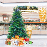 带 APP 控制 LED 灯的预亮人造铰链圣诞树 - 7 英尺 Pre-lit Artificial Hinged Christmas Tree with APP Controlled LED Lights-7'