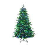 带 APP 控制 LED 灯的预亮人造铰链圣诞树 - 7 英尺 Pre-lit Artificial Hinged Christmas Tree with APP Controlled LED Lights-7'