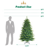 带 APP 控制 LED 灯的预亮人造铰链圣诞树 - 6 英尺 Pre-lit Artificial Hinged Christmas Tree with APP Controlled LED Lights-6'