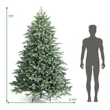 7 英尺人造圣诞树，带 1260 个混合 PE 和 PVC 尖头 7 Feet Artificial Christmas Tree with 1260 Mixed PE and PVC Tips