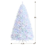 8 英尺人造圣诞树，带 1636 个彩虹色树枝尖 8 Feet Artificial Christmas Tree with 1636 Iridescent Branch Tips