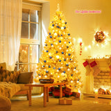 6/7.5 英尺人造金属丝圣诞树，铰接可折叠支架 - 7.5 英尺 6/7.5 Feet Artificial Tinsel Christmas Tree Hinged with Foldable Stand-7.5 ft