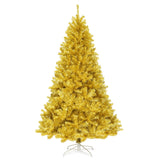 6/7.5 英尺人造金属丝圣诞树，铰接可折叠支架 - 7.5 英尺 6/7.5 Feet Artificial Tinsel Christmas Tree Hinged with Foldable Stand-7.5 ft