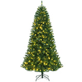 带遥控变色 LED 灯的人造铰链圣诞树 - 6' Artificial Hinged Christmas Tree with Remote-controlled Color-changing LED Lights-6'