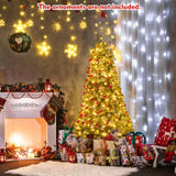 带遥控变色 LED 灯的人造铰链圣诞树 - 6' Artificial Hinged Christmas Tree with Remote-controlled Color-changing LED Lights-6'