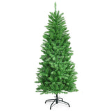 5 英尺 PVC 铰链预亮人造杉木铅笔圣诞树，带 150 盏灯 - 5 英尺 5 Feet PVC Hinged Pre-Lit Artificial Fir Pencil Christmas Tree with 150 Lights-5 ft