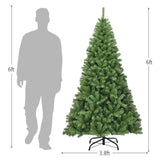 优质人造铰链 PVC 圣诞树，带金属支架 6 英尺 Premium Artificial Hinged PVC Christmas Tree with Metal Stand-6 ft