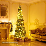 PVC 人造细铅笔圣诞树 - 8 英尺 PVC Artificial Slim Pencil Christmas Tree-8 Feet