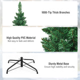 PVC 人造细铅笔圣诞树 - 8 英尺 PVC Artificial Slim Pencil Christmas Tree-8 Feet