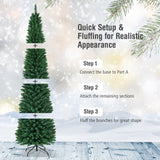 PVC 人造细铅笔圣诞树 - 8 英尺 PVC Artificial Slim Pencil Christmas Tree-8 Feet