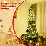 PVC 人造细铅笔圣诞树 - 7 英尺 PVC Artificial Slim Pencil Christmas Tree-7'