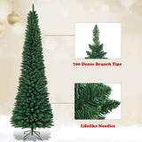 PVC 人造细铅笔圣诞树 - 7 英尺 PVC Artificial Slim Pencil Christmas Tree-7'