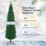 PVC 人造细铅笔圣诞树 - 6' PVC Artificial Slim Pencil Christmas Tree-6'