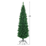 PVC 人造细铅笔圣诞树 - 6' PVC Artificial Slim Pencil Christmas Tree-6'