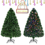 3/4/5 英尺人造预亮光纤 PVC 圣诞树 - 4 英尺 3/4/5 Feet Artificial Pre-Lit Fiber Optic PVC Christmas Tree-4 ft