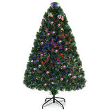 3/4/5 英尺人造预亮光纤 PVC 圣诞树 - 4 英尺 3/4/5 Feet Artificial Pre-Lit Fiber Optic PVC Christmas Tree-4 ft