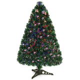 3/4/5 英尺人造预亮光纤 PVC 圣诞树 - 3 英尺 3/4/5 Feet Artificial Pre-Lit Fiber Optic PVC Christmas Tree-3 ft