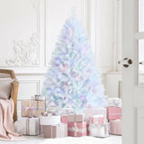 6 英尺人造圣诞树，树枝尖端呈彩虹色 6 Feet Artificial Christmas Tree with Iridescent Branch Tips