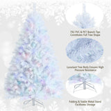 6 英尺人造圣诞树，树枝尖端呈彩虹色 6 Feet Artificial Christmas Tree with Iridescent Branch Tips