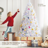 7 英尺白色虹彩金属丝人造圣诞树，带金属支架 7 Feet White Iridescent Tinsel Artificialâ€‚Christmas Tree with Metal Stand